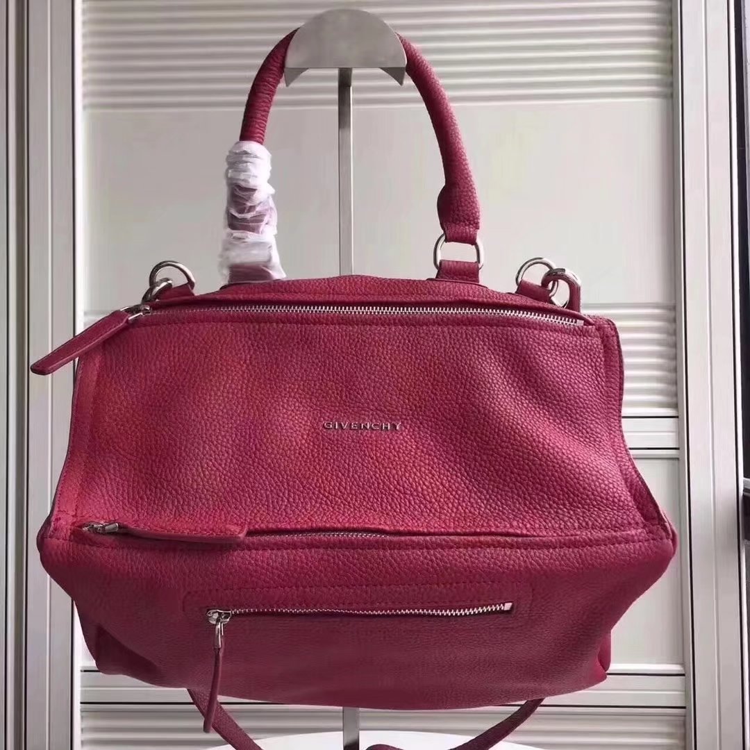 Original Copy Givenchy Mini Pandora Bag in Aged Burgundy Leather