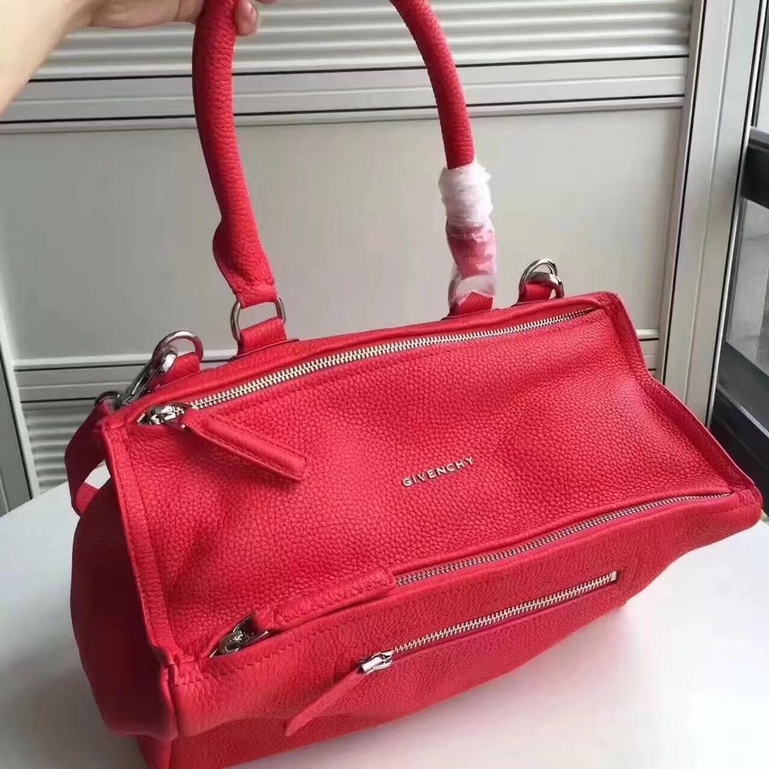 Original Copy Givenchy Mini Pandora Bag in Aged Red Leather