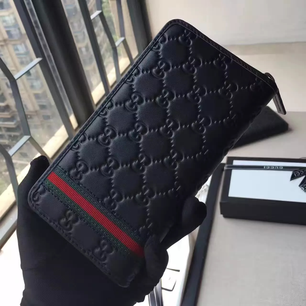 Original Quality Gucci 328318 Men Clutch Bags Black