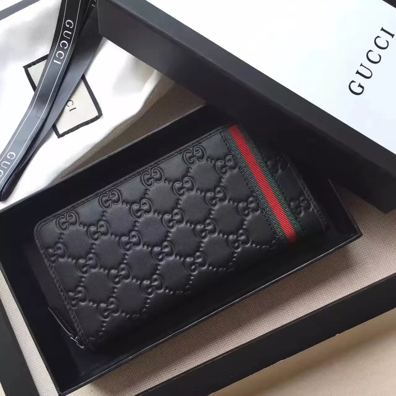 Original Quality Gucci 328318 Men Clutch Bags Black