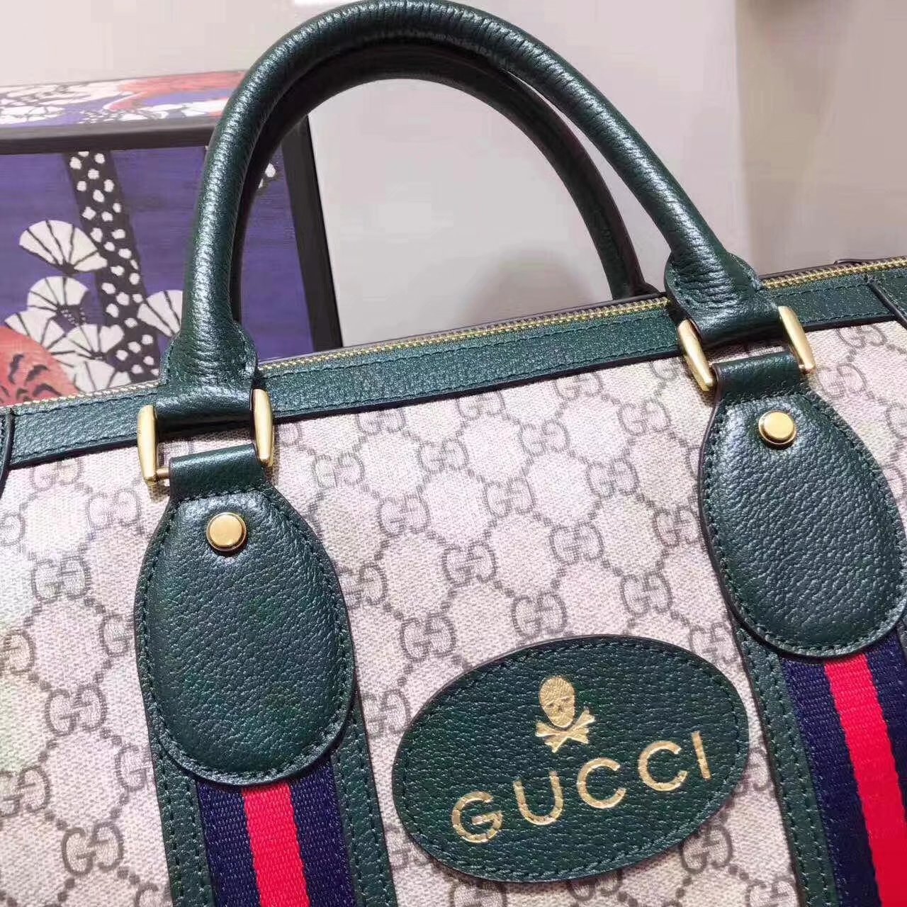 Original Quality Gucci 459311 Soft GG Supreme Duffle bag With Web