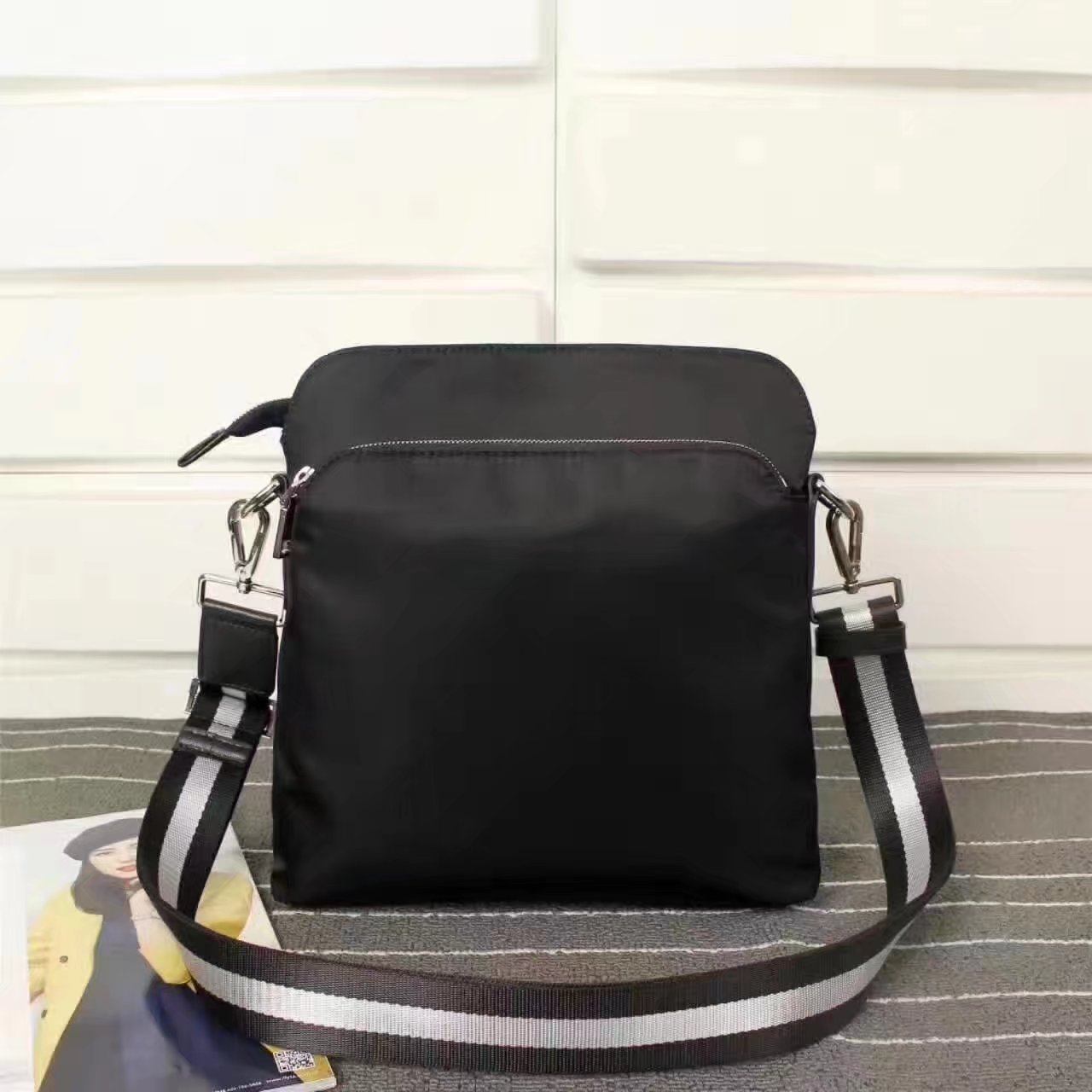 Prada 0820 Men Nylon Messenger Bag