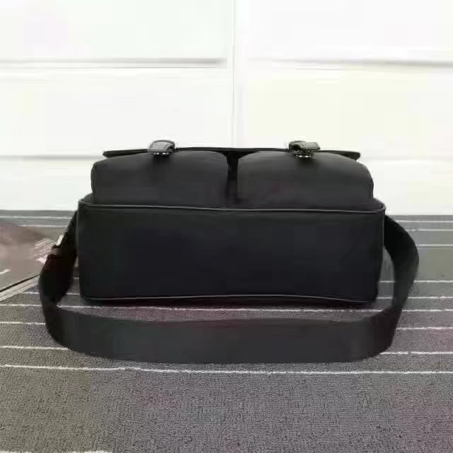 Prada 1738 Men Messenger Bag Black