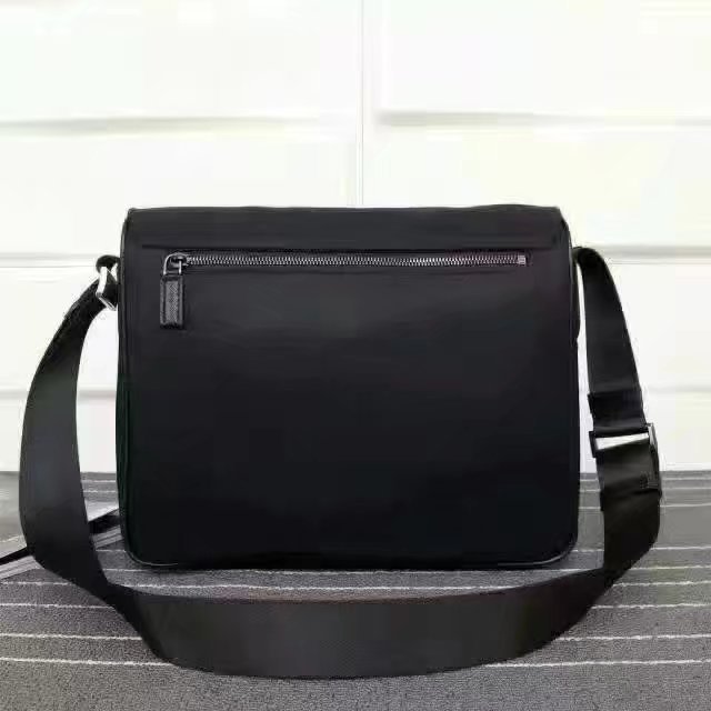 Prada 1738 Men Messenger Bag Black