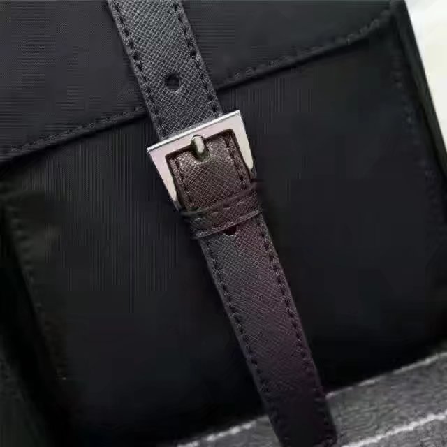 Prada 1738 Men Messenger Bag Black