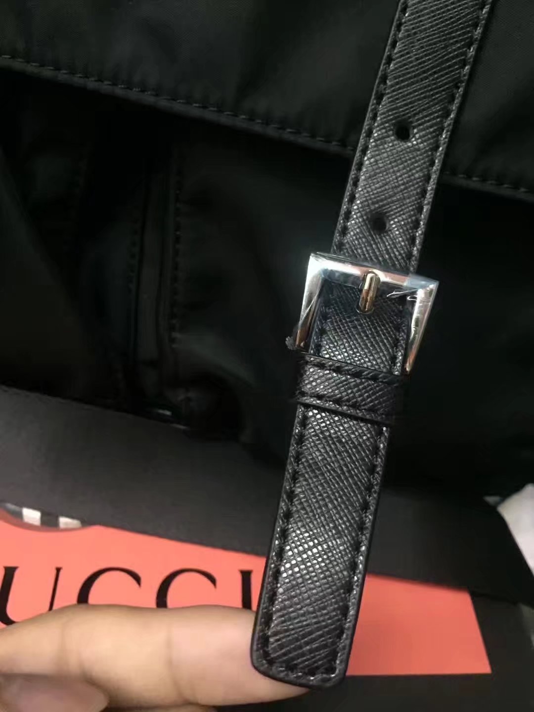 Prada 1738 Messenger Bag Black