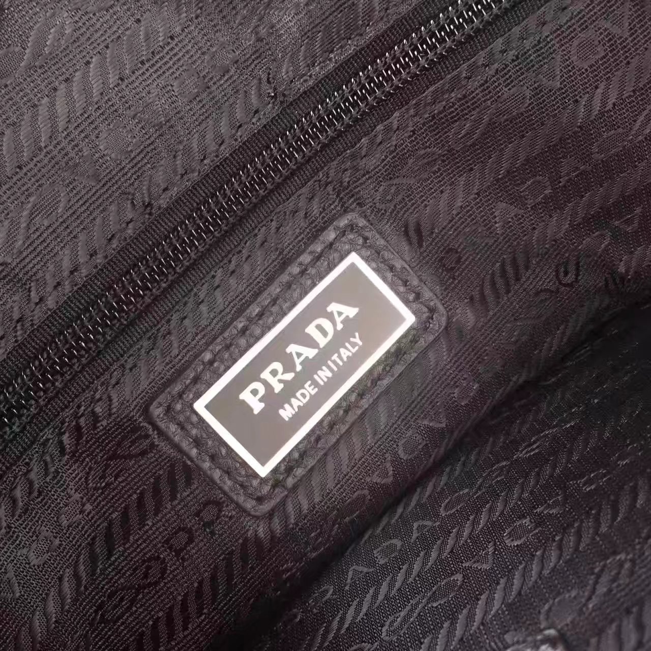 Prada 2870 Men Leather Shoulder Bag Black