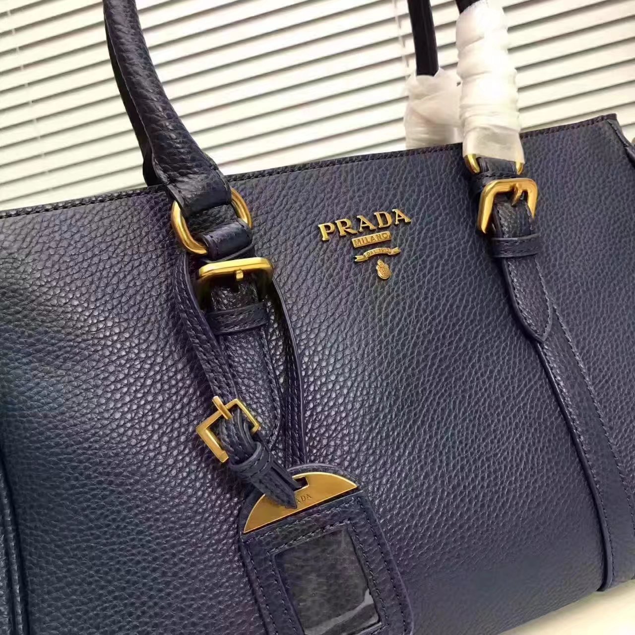 Prada 2996 Women 175 Tote Handbag Blue