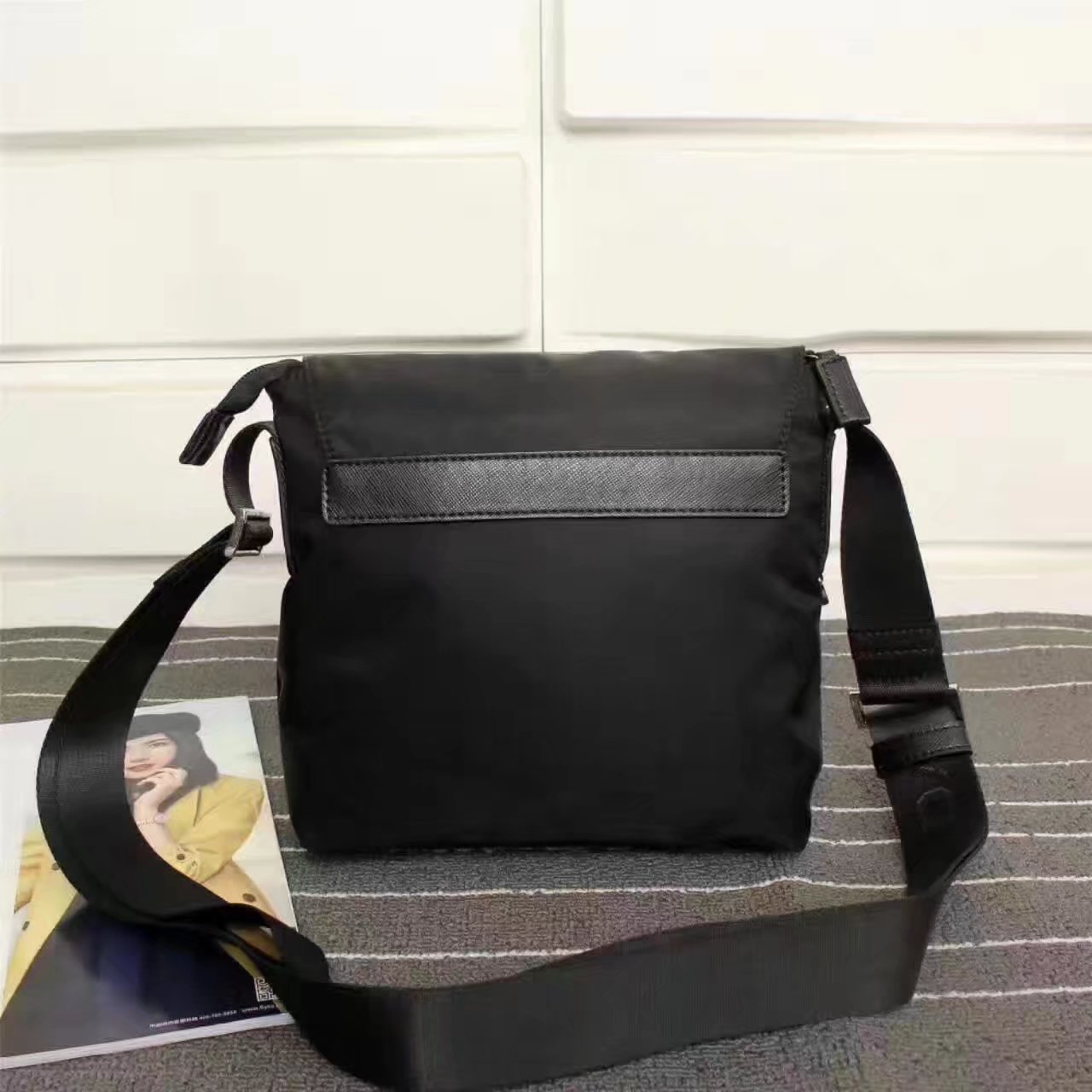 Prada 8994 Men Nylon Messenger Bag