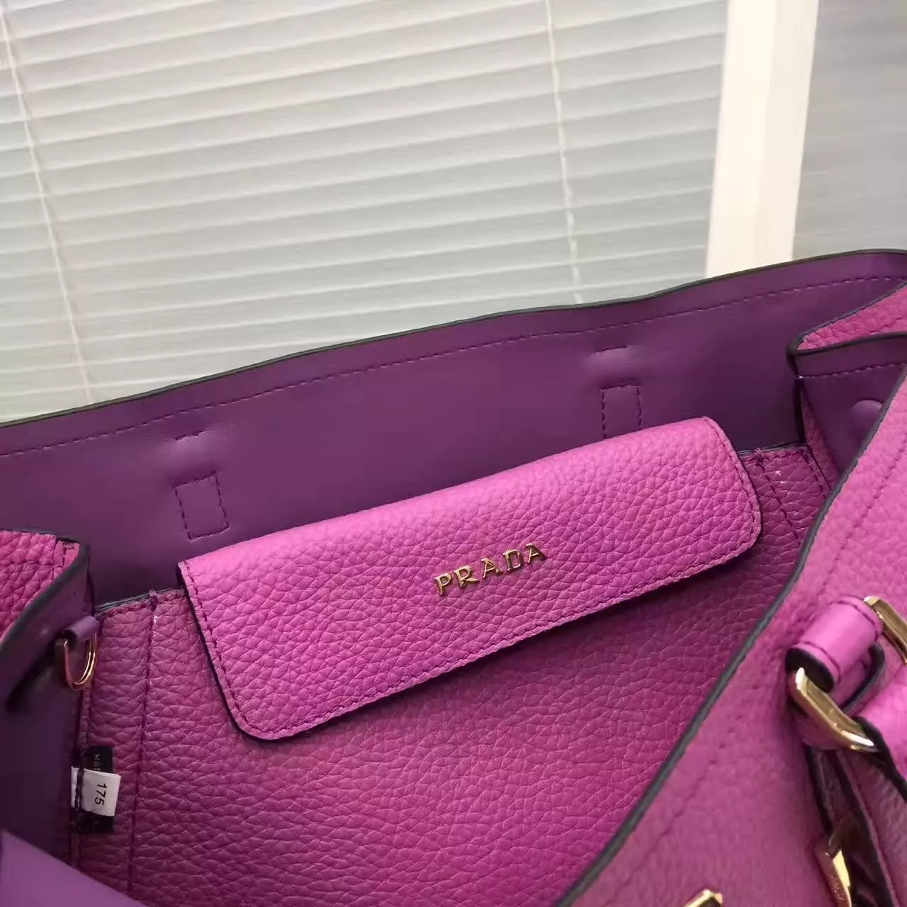 Prada Double Bag Saffiano Cuir Leather Tote Pink