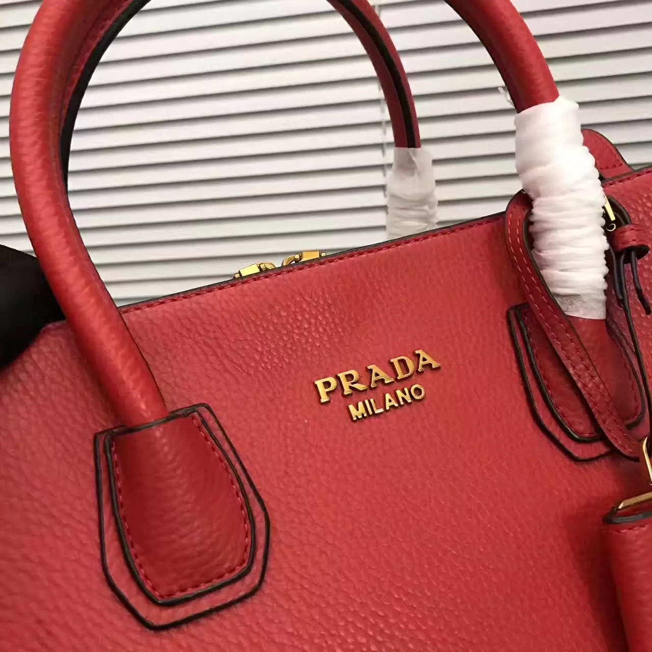 Prada Galleria Saffiano Tote Bags With Wallet Red