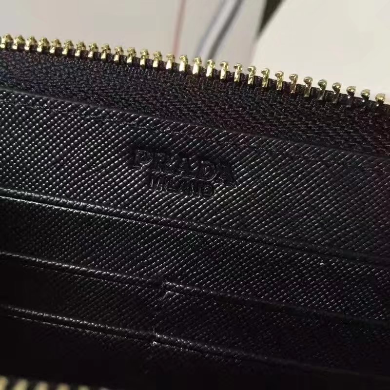 Prada LM0506 Leather Wallet Black