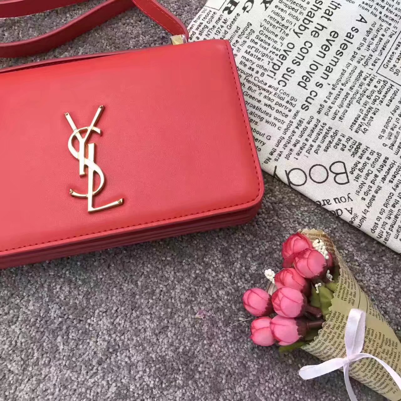 Saint Laurent Paris New Style Women Leather Shoulder Bag Red