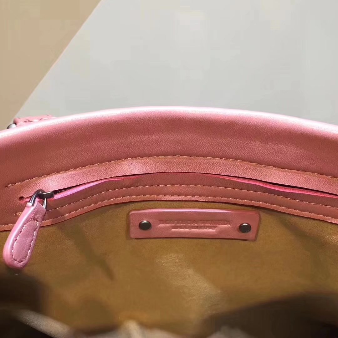 Top Quality Bottega Veneta Calf Leather Medium Roma Bag Pink