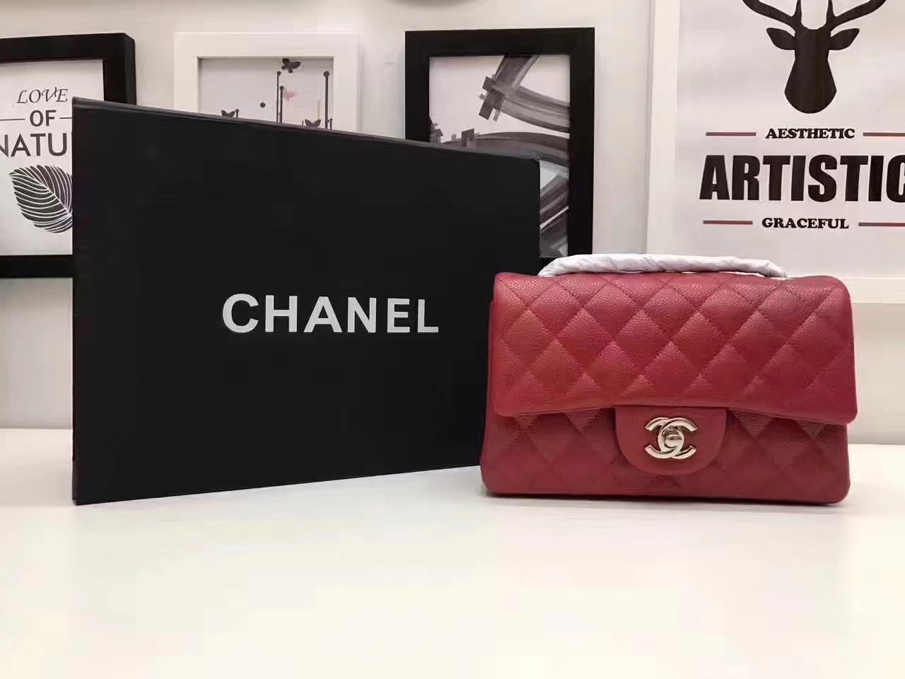 Top Quality Chanel CF2.0 Caviar Leather Bag with Silver