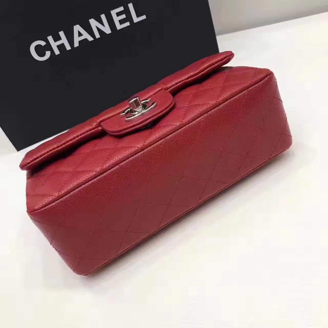 Top Quality Chanel CF2.0 Caviar Leather Bag with Silver