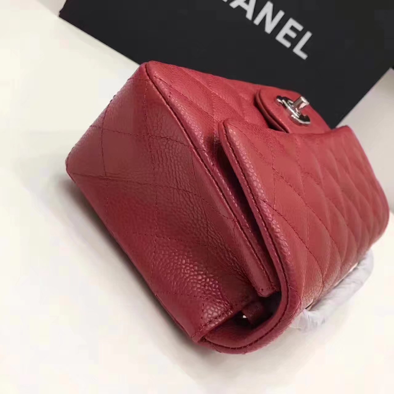 Top Quality Chanel CF2.0 Caviar Leather Bag with Silver