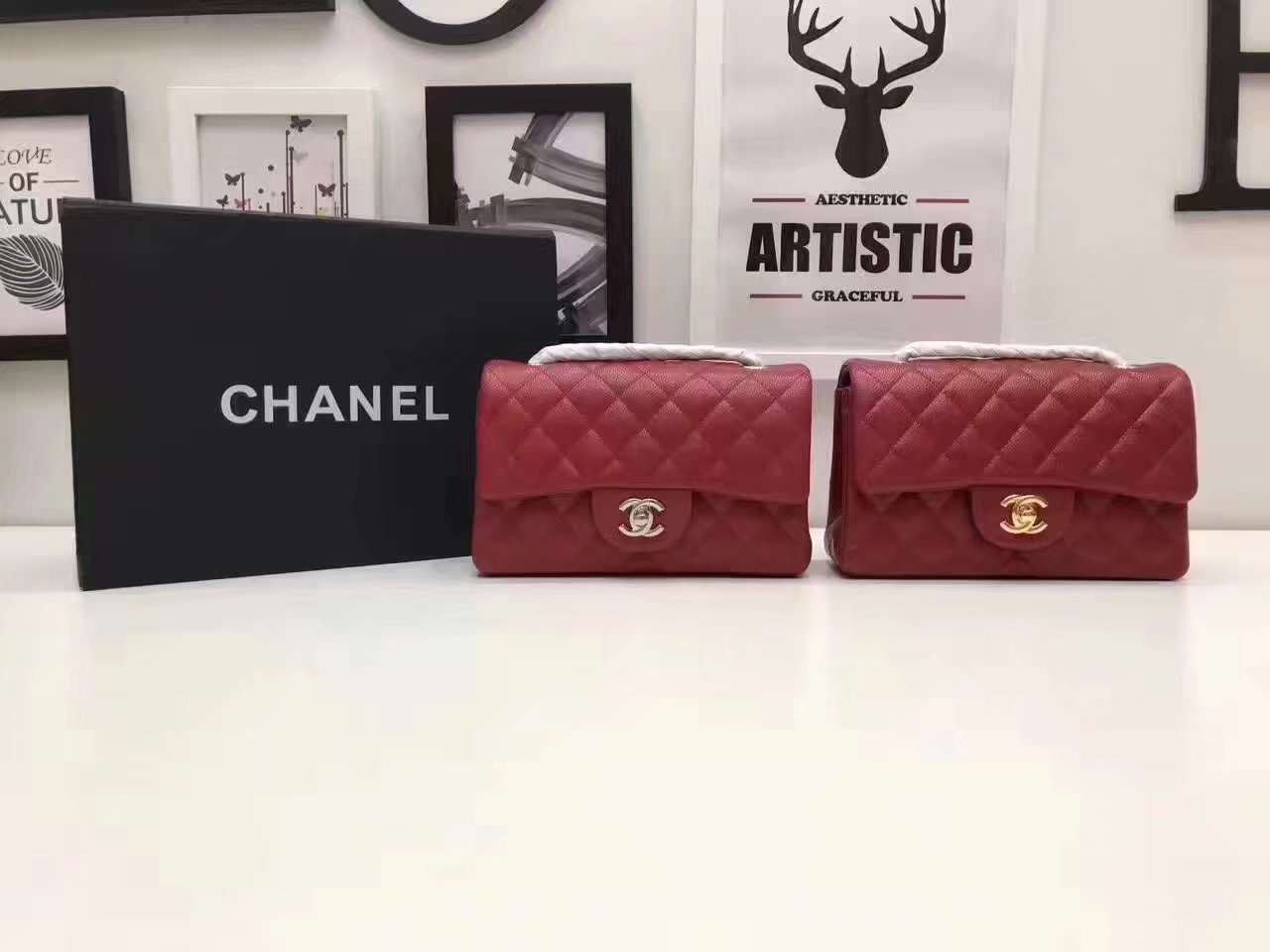 Top Quality Chanel CF2.0 Caviar Leather Bag with Silver