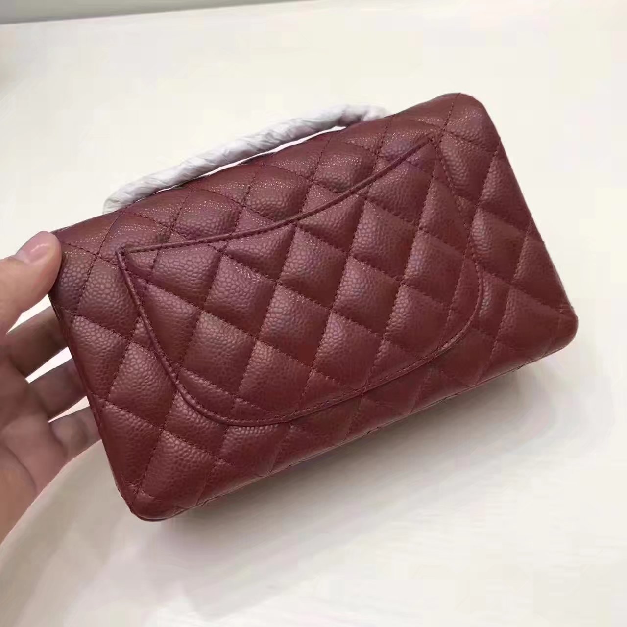 Top Quality Chanel CF2.0 Wine Red Caviar Leather Bag with Gold