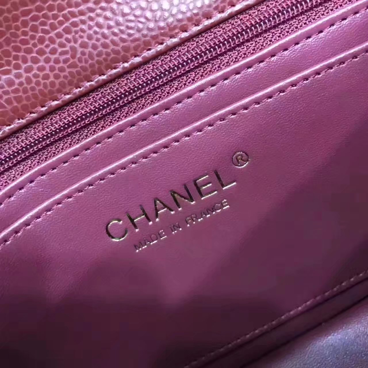 Top Quality Chanel CF2.0 Wine Red Caviar Leather Bag with Gold