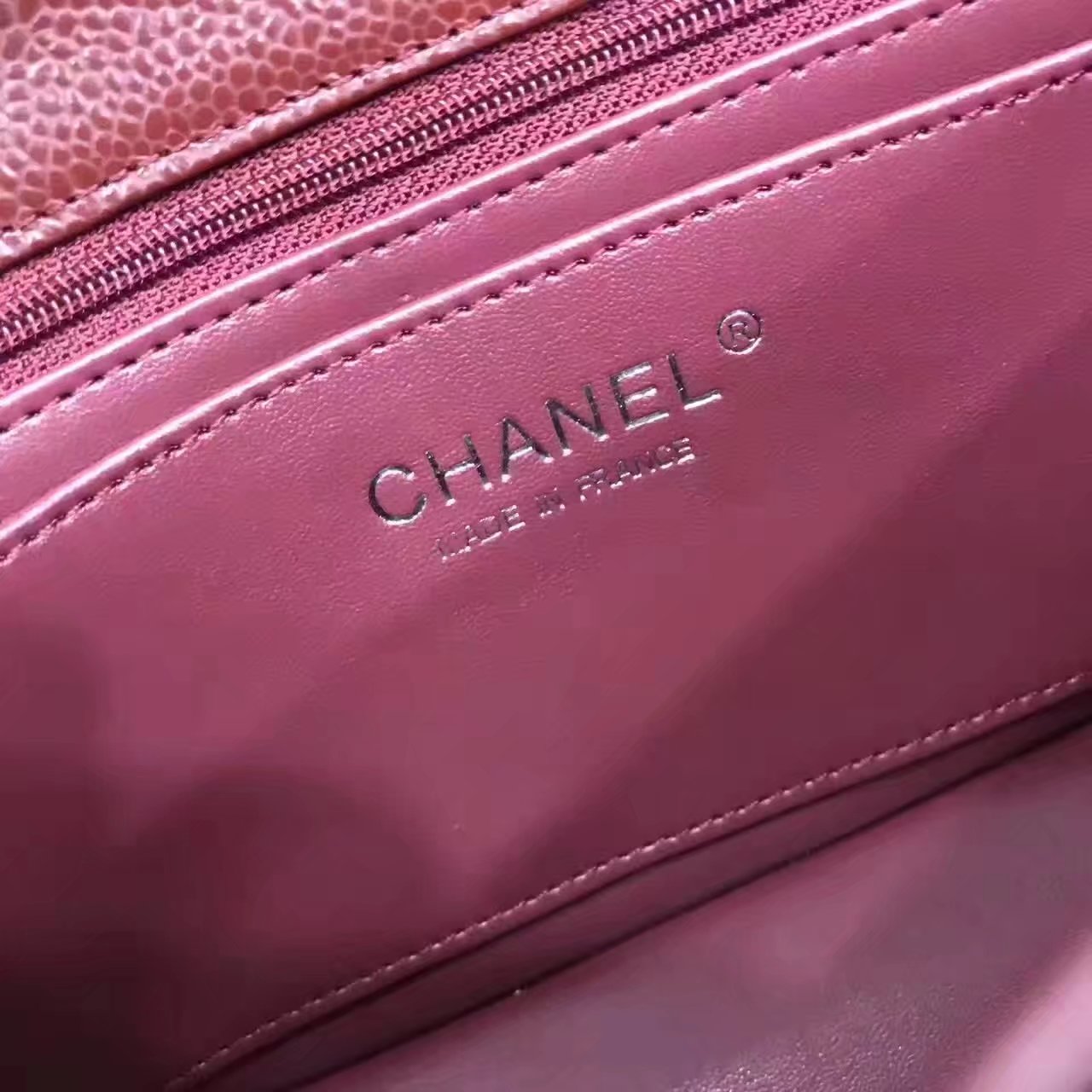 Top Quality Chanel CF2.0 Wine Red Caviar Leather Bag with Silver