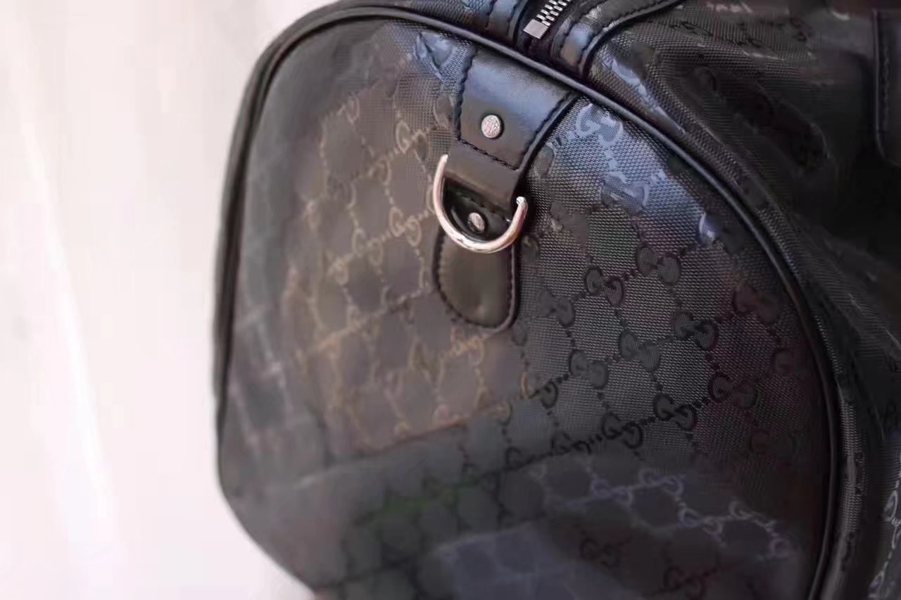 Top Quality Gucci 206500 GG Supreme Men Luggage Tote Bag Black