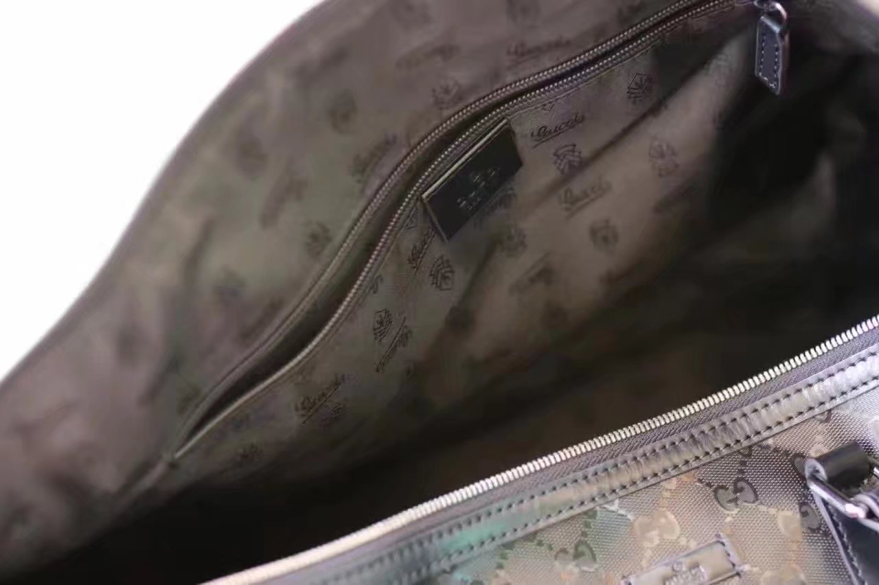 Top Quality Gucci 206500 GG Supreme Men Luggage Tote Bag Black