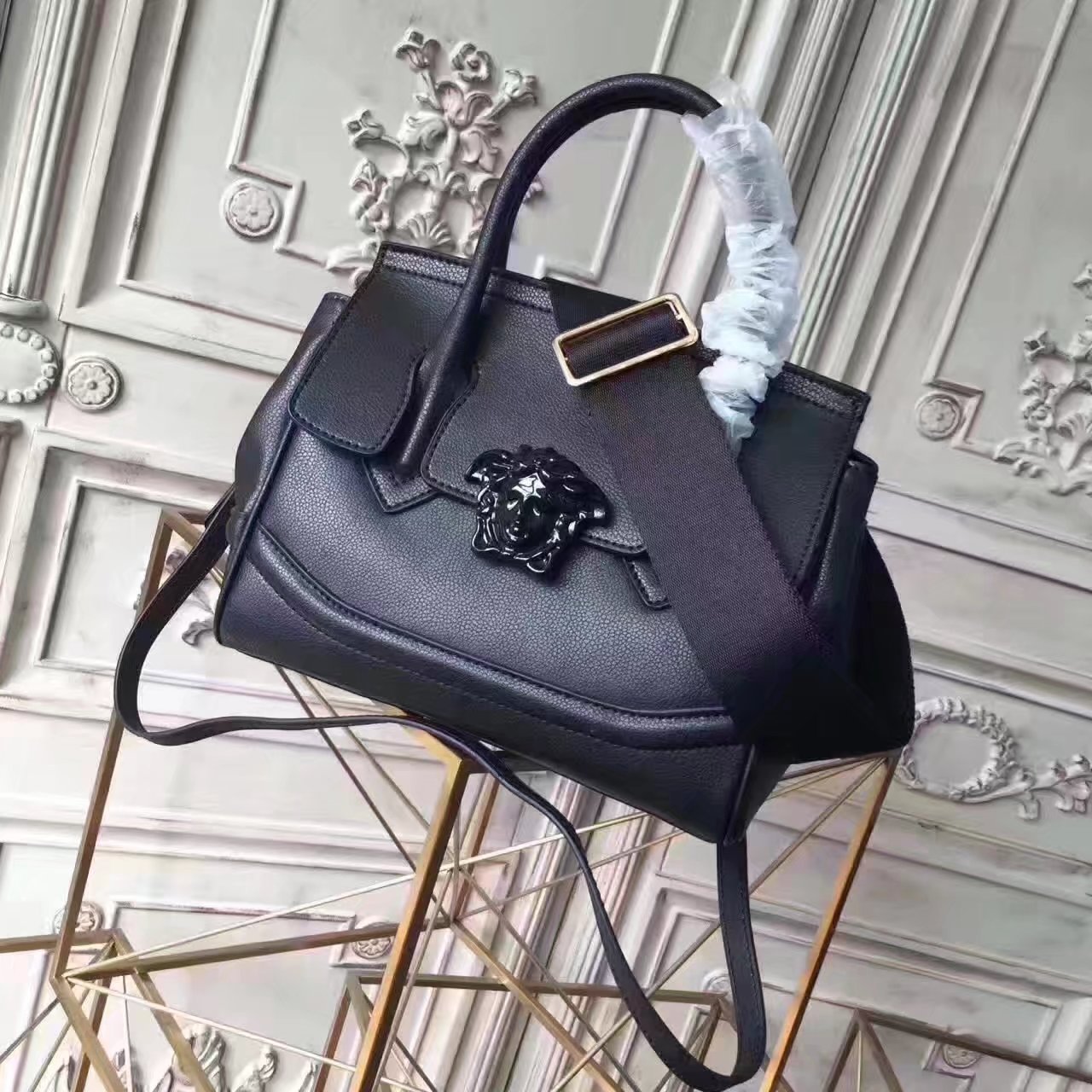 Versace Palazzo Empire Large Bag Black