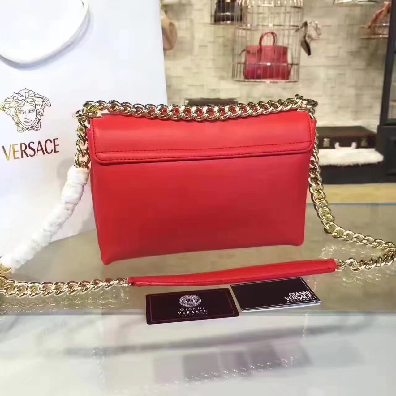 Versace Palazzo Evening Shoulder Bags Rose