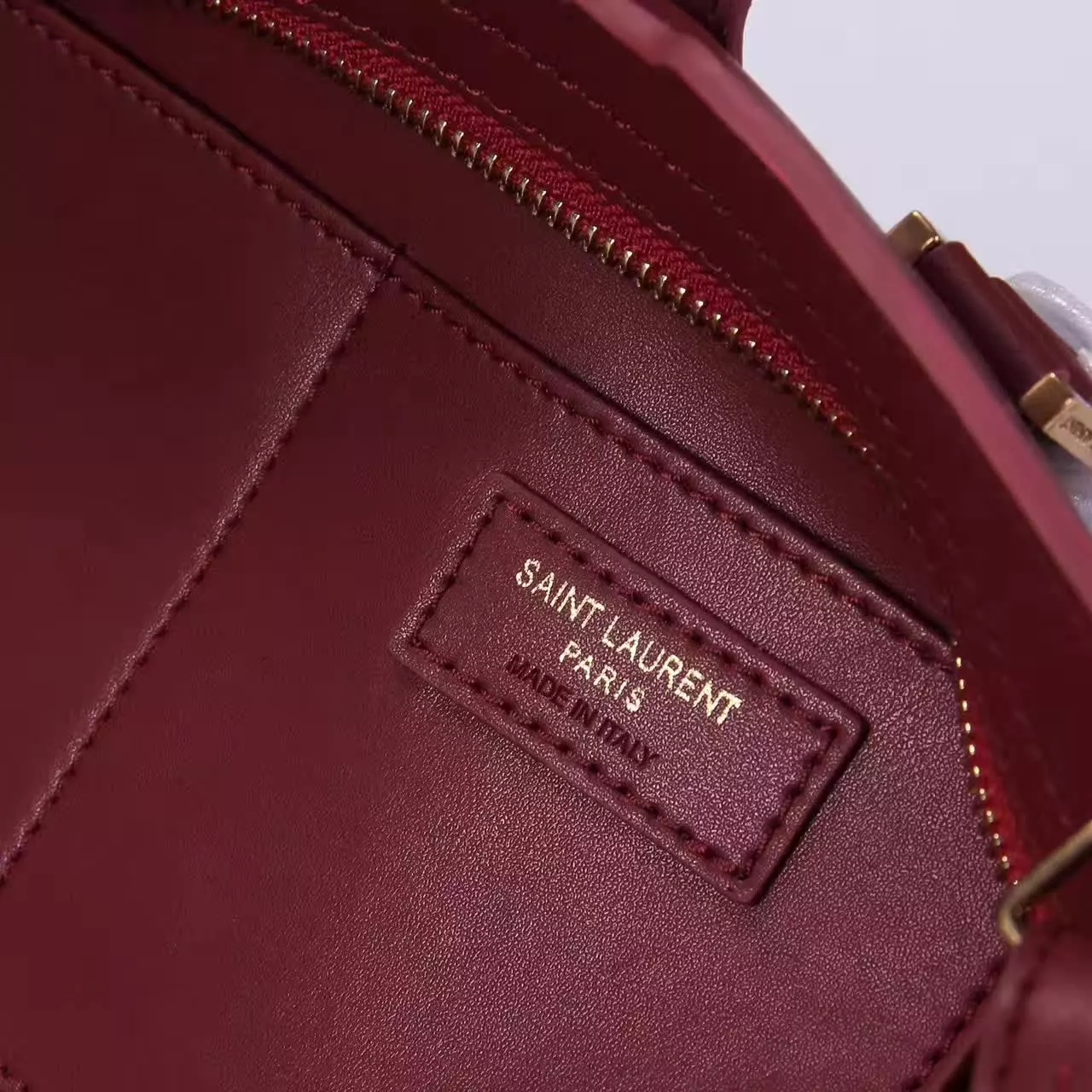 YSL Monogram Saint Laurent Cabas Bag Dark Red