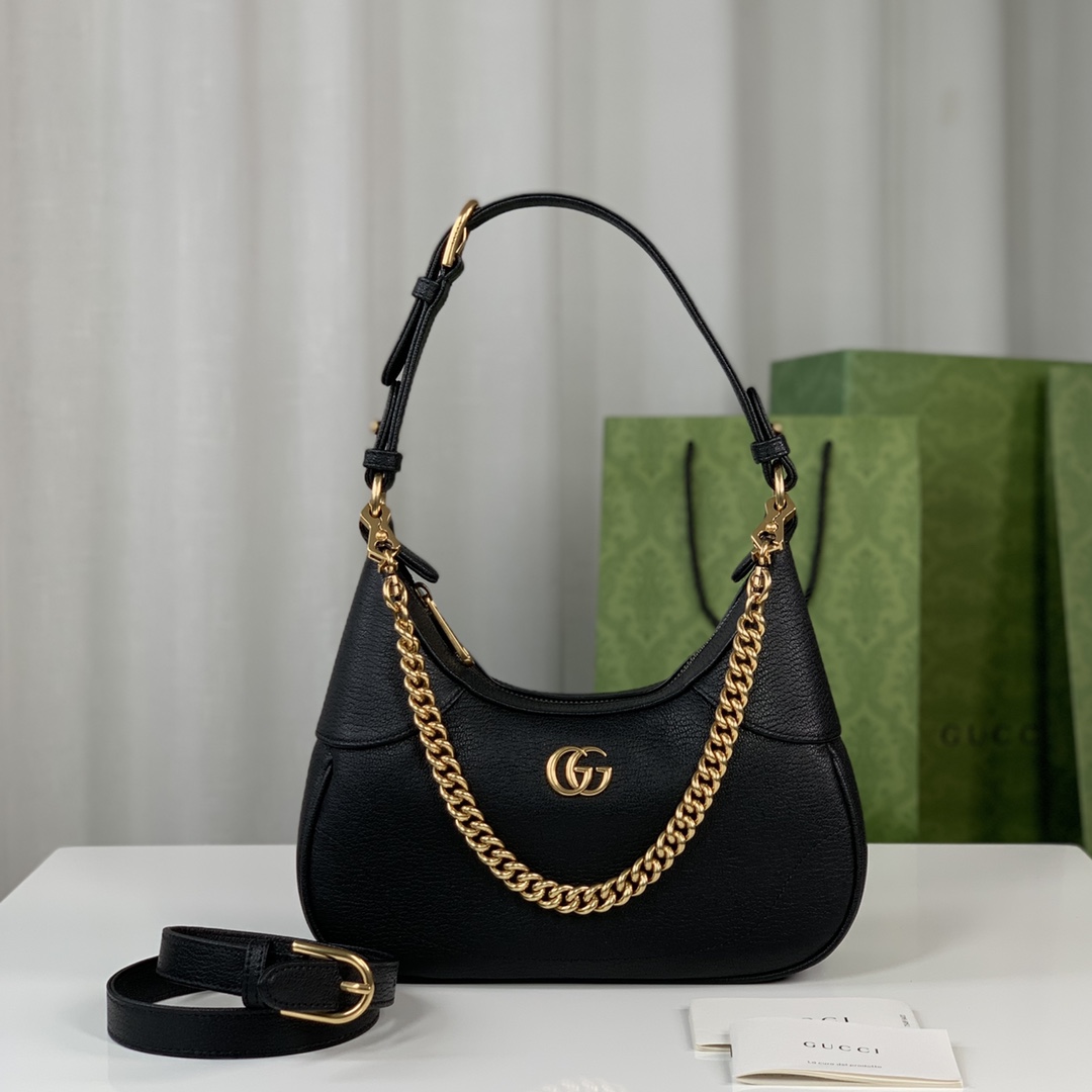 Gucci 731817 Aphrodite Small Shoulder Bag Black Leahter – Replica ...